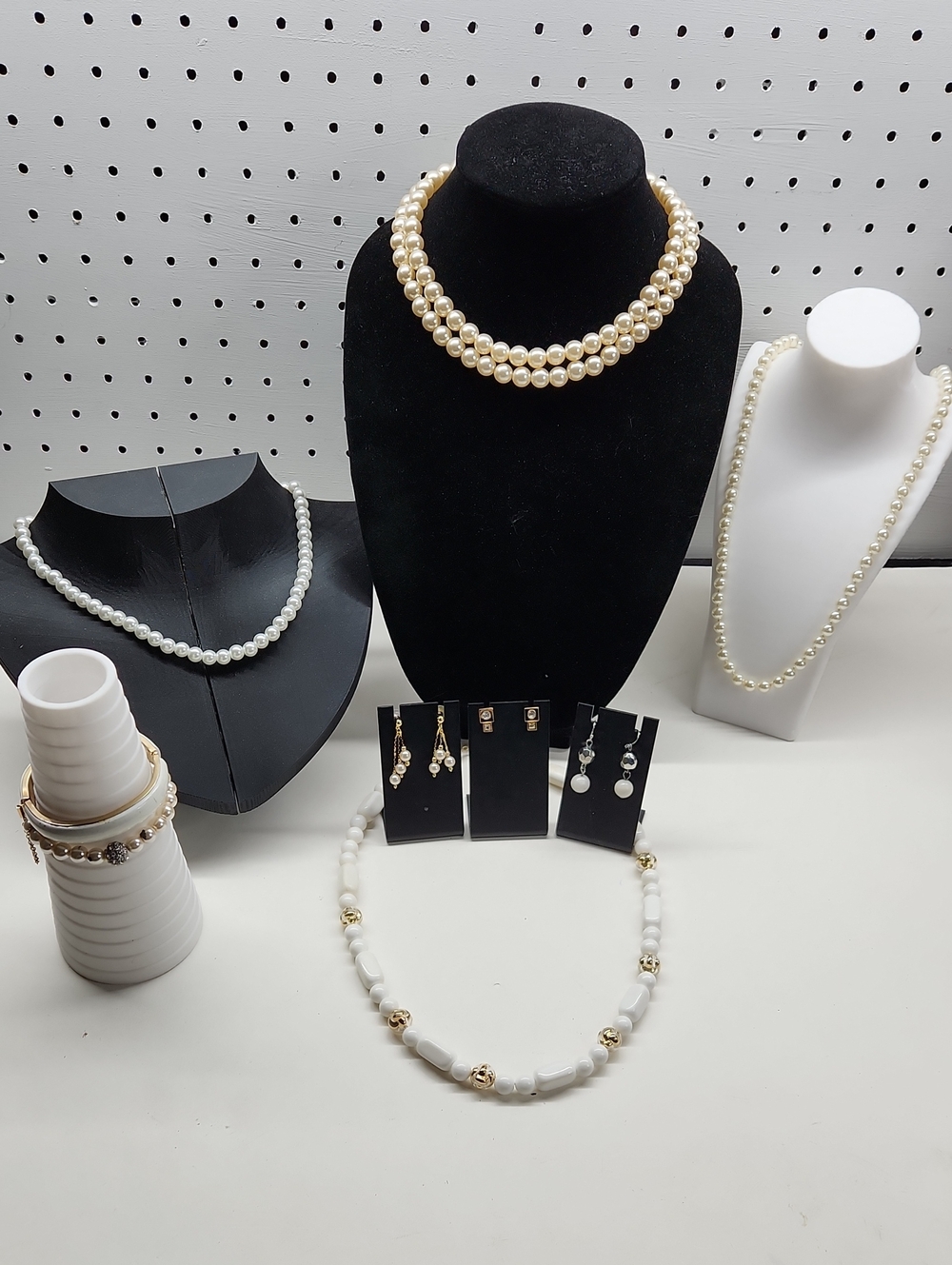 Cream And White Themed Bundle of Jewelry